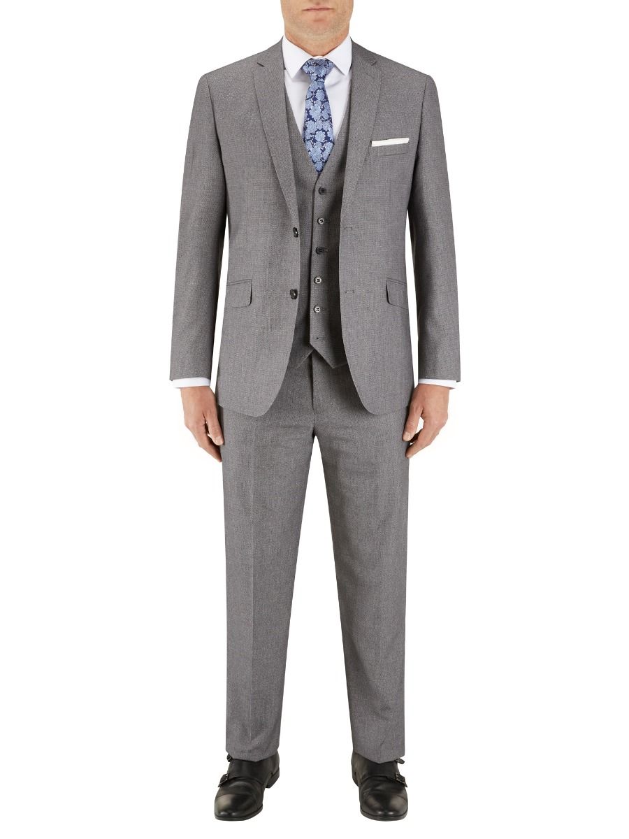 Harcourt Silver Slim Jacket - Simply Suits